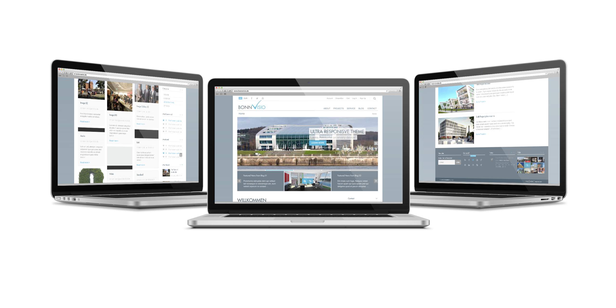 Website-Projekt von 2bu design auf Laptop und Desktop